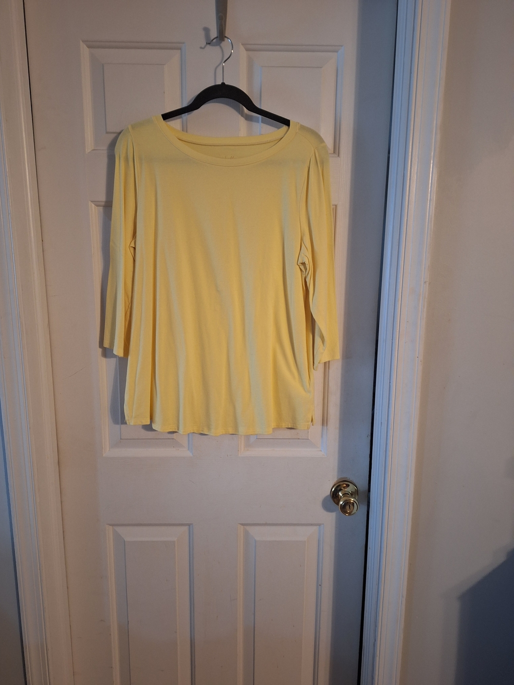 Belle by Kim Gravel Pale Yellow Boatneck Top